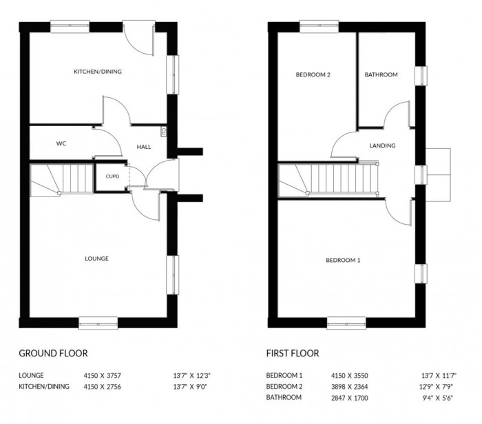 Floorplan for The Beryl, Saxon Park, Branston, Lincoln