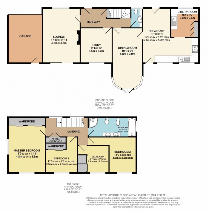 Floorplan for Yarborough Crescent, Uphill, Lincoln