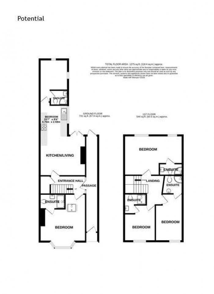 Floorplan for West Parade, Lincoln