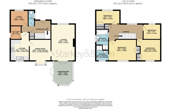 Floorplan for Hawksland Close, Gainsborough, Upton