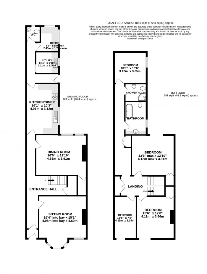 Floorplan for West Parade, West End, Lincoln