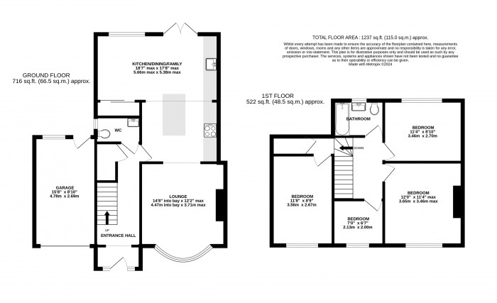 Floorplan for Mill Lane, Saxilby, Lincoln