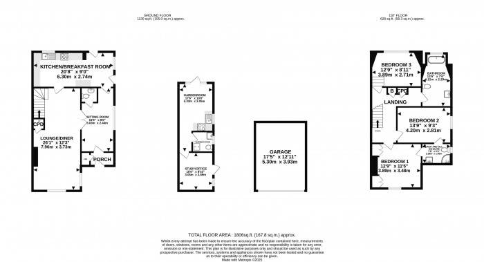 Floorplan for Potterhanworth Road, Heighington, Lincoln