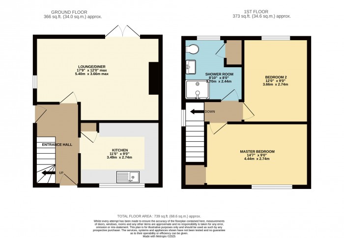 Floorplan for Good Lane, Uphill, Lincoln