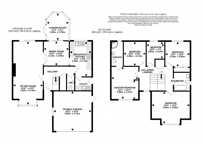 Floorplan for Oak View, Dunholme, Lincoln
