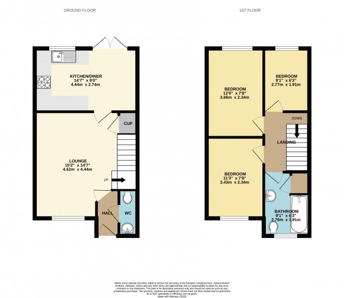 Floorplan for Harrier Close, Scunthorpe