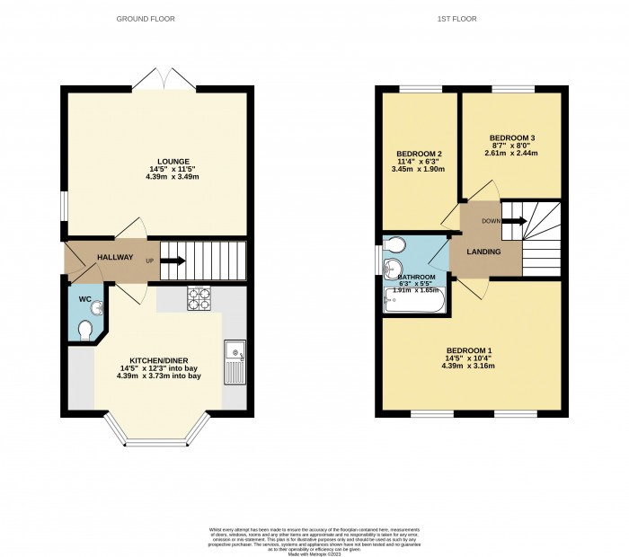 Floorplan for Mimosa Court, Scunthorpe
