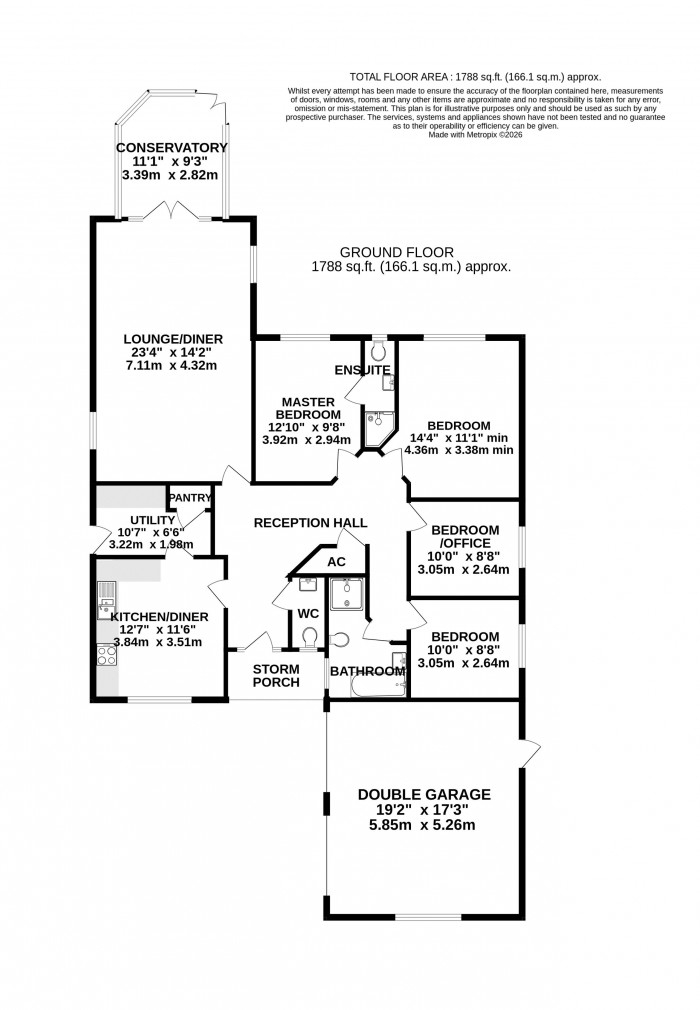 Floorplan for Rushbrooke, Church Lane, Cherry Willingham, Lincoln