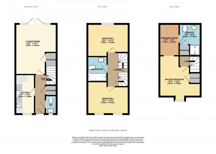 Floorplan for Tiber Road, North Hykeham, Lincoln