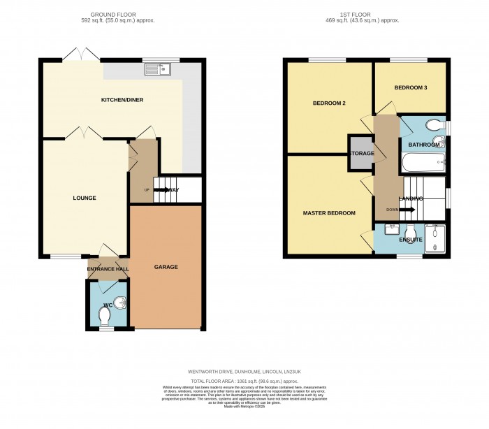 Floorplan for Wentworth Drive, Dunholme, Lincoln