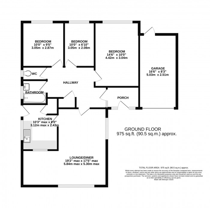 Floorplan for Wold View, Nettleham, Lincoln