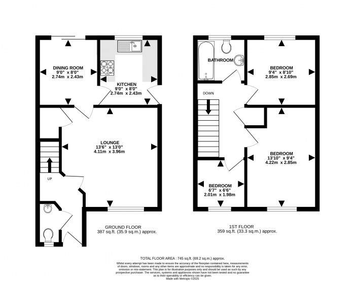 Floorplan for Glebe Close, Ingham, Lincoln