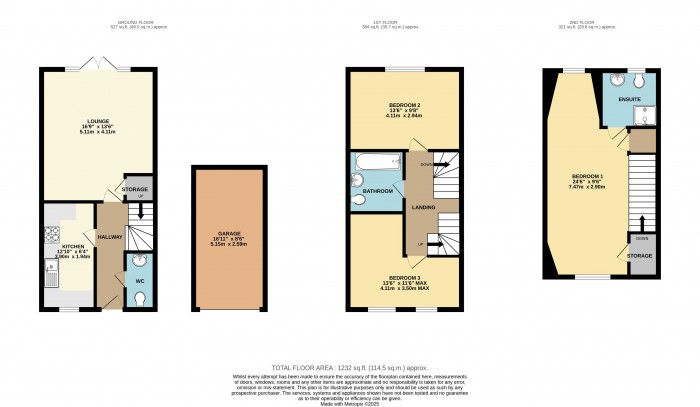 Floorplan for Mercury Close, North Hykeham, Lincoln