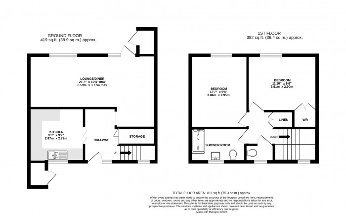 Floorplan for Luton Close, Lincoln