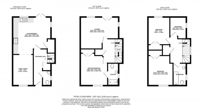 Floorplan for Squirrel Chase, Witham St Hughs, Lincoln