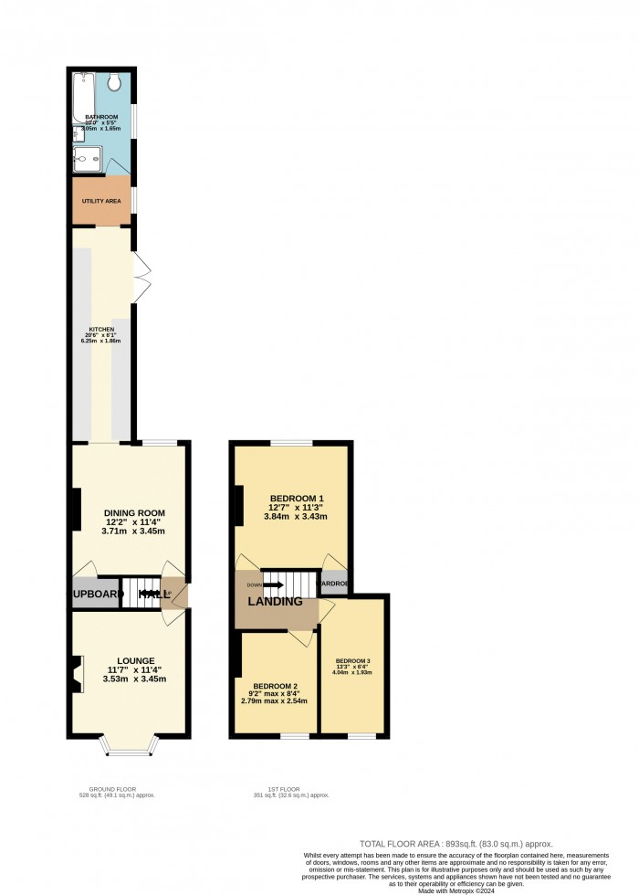 Floorplan for Wake Street, Uphill, Lincoln