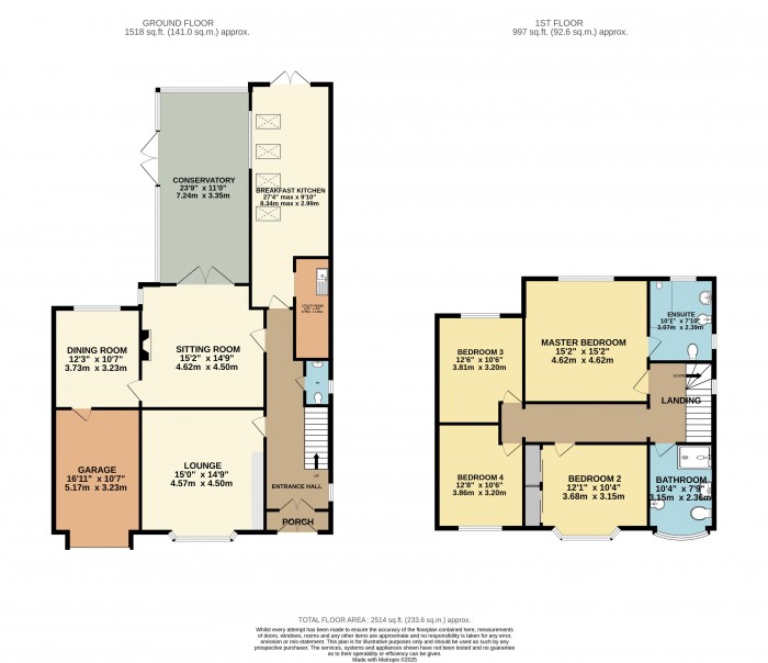 Floorplan for Yarborough Crescent, Lincoln