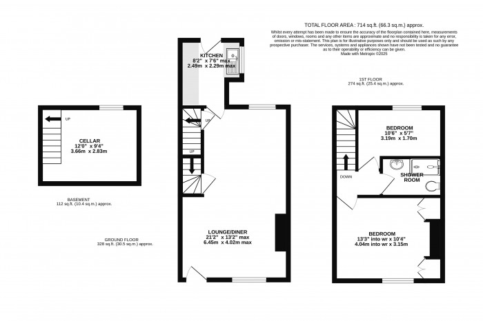 Floorplan for Little Willie Cottage, Union Road, Lincoln