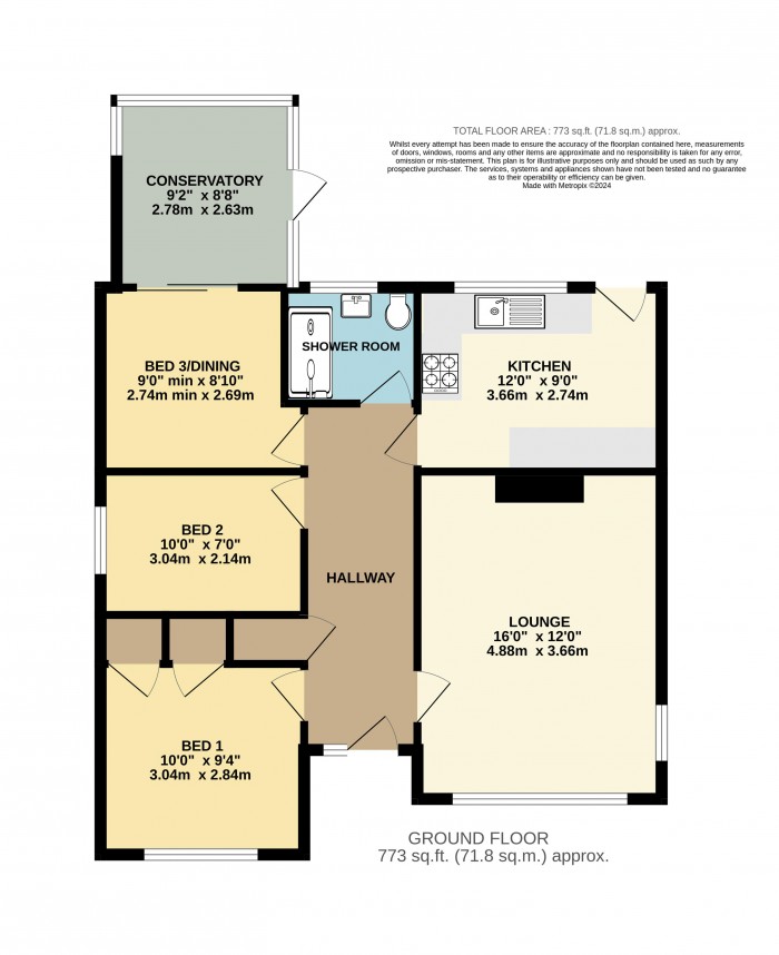 Floorplan for Park Lane, Heighington, Lincoln
