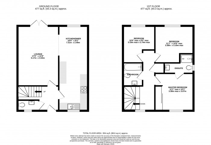 Floorplan for Ivy Bank, Witham St. Hughs, Lincoln