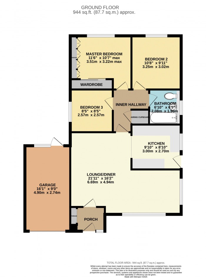 Floorplan for Eastfield, Sturton By Stow, Lincoln