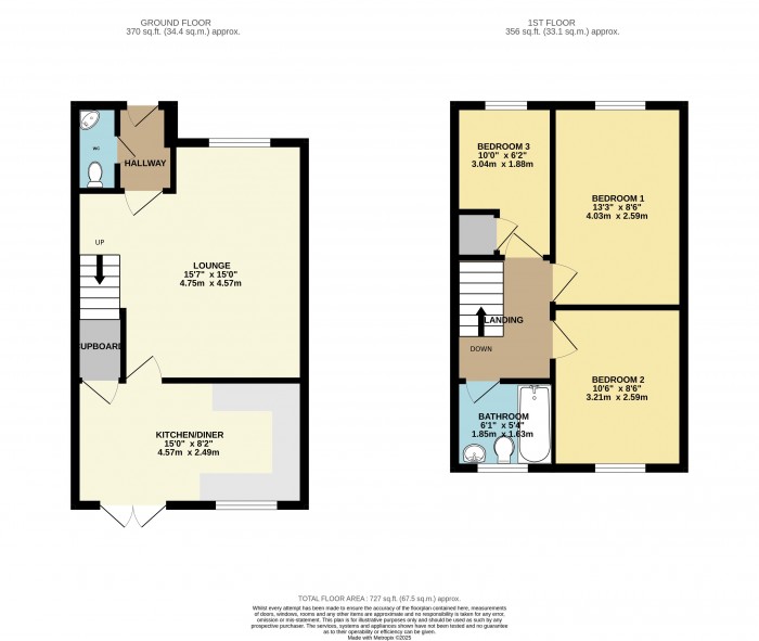 Floorplan for Brutus Court, North Hykeham, Lincoln