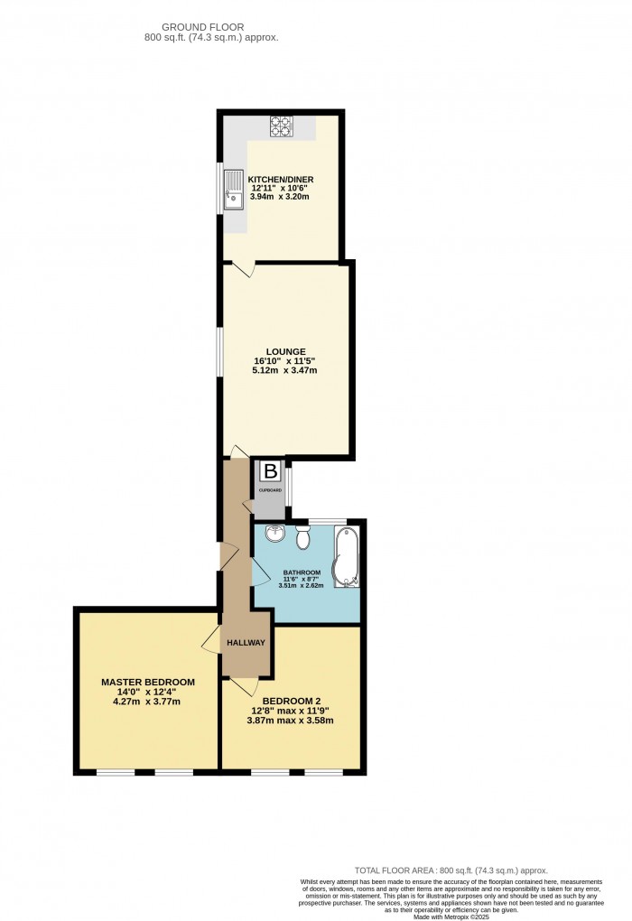 Floorplan for Mercer Row, Louth