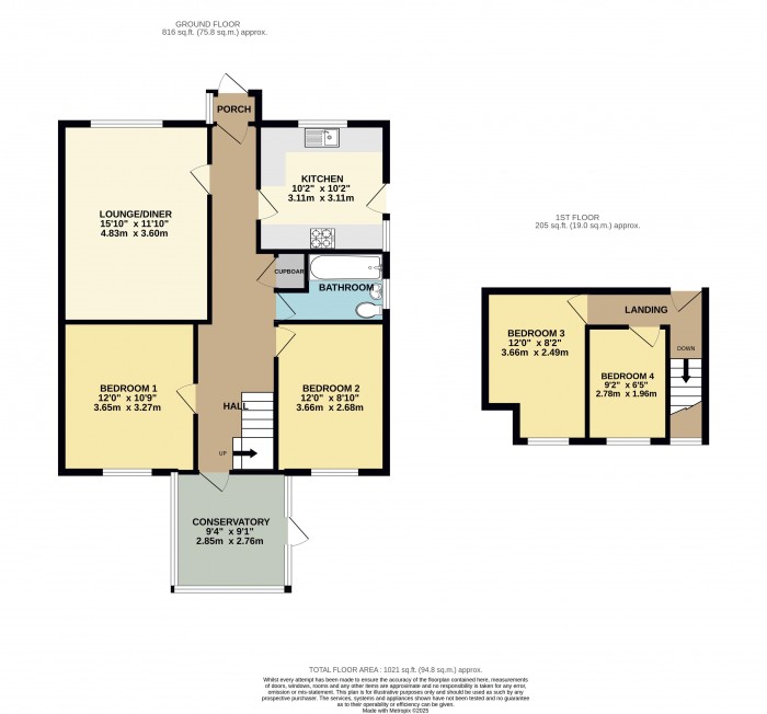 Floorplan for St. Davids Road, North Hykeham, Lincoln