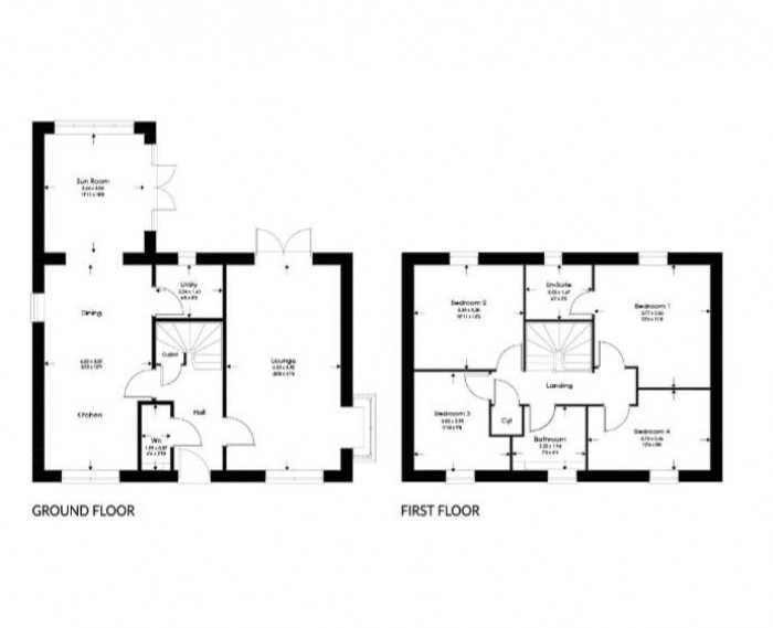 Floorplan for Plot 6, The Emerald, Saxon Park, Lincoln