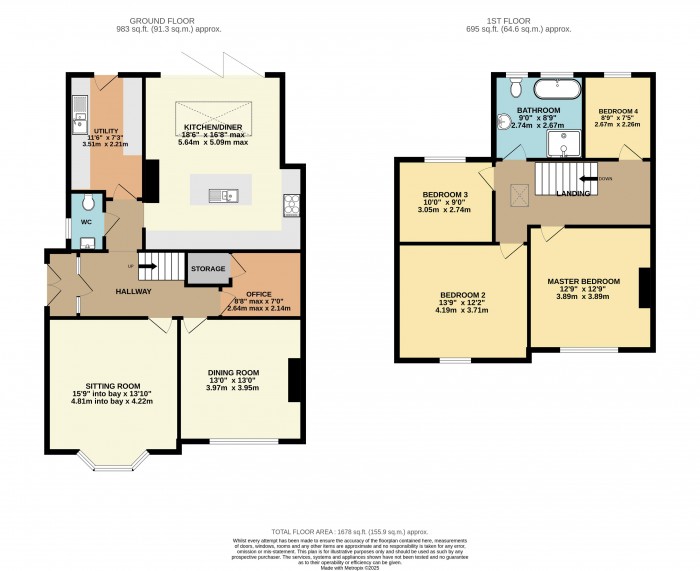 Floorplan for Lee Road, Uphill, Lincoln