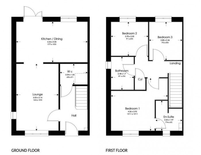 Floorplan for Plot 31, The Cinnabar, Saxon Park, Branston, Lincoln