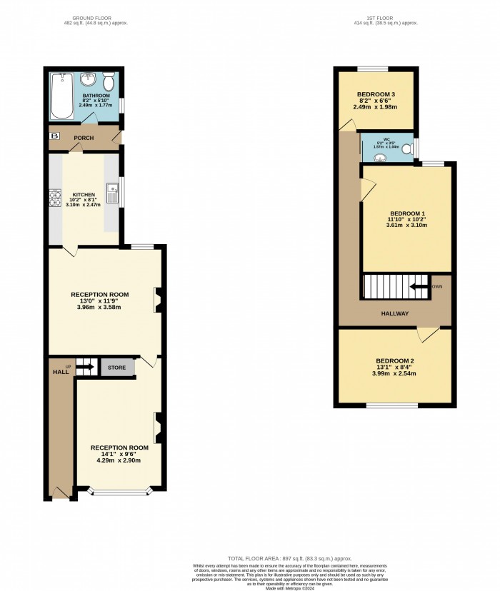 Floorplan for Detuyll Street, Scunthorpe