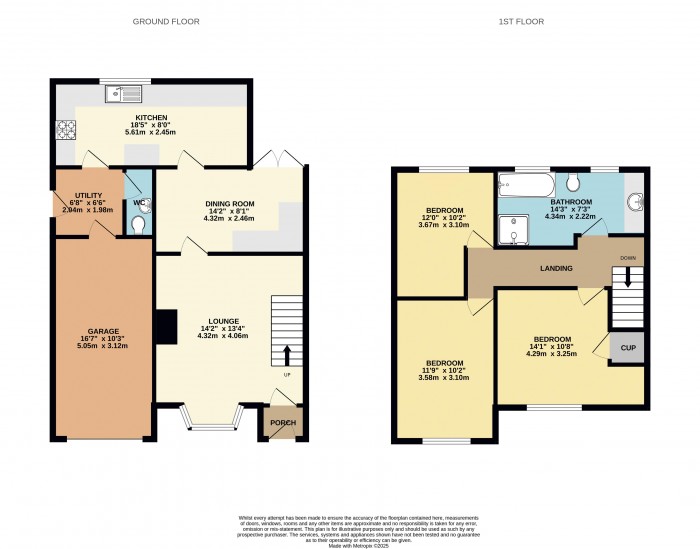 Floorplan for Maple Close, Brigg