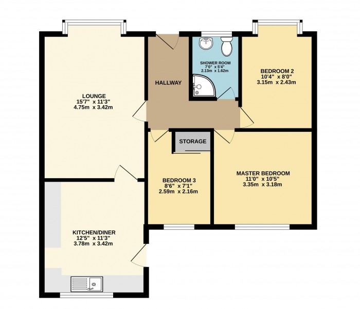 Floorplan for Jonquil Avenue, Scunthorpe