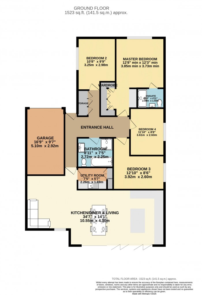 Floorplan for Granson Way, Washingborough, Lincoln