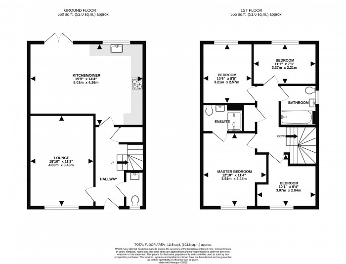 Floorplan for Shrewsbury Road, Bracebridge Heath, Lincoln