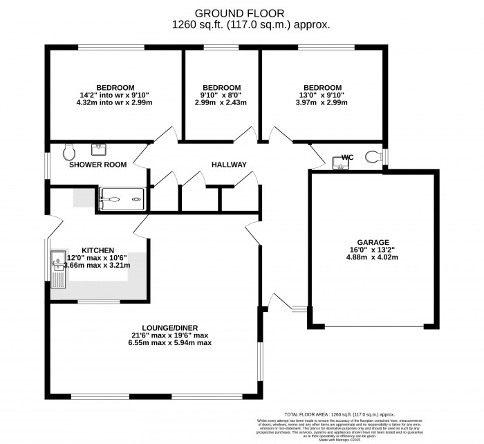 Floorplan for Dalderby Crescent, Nettleham, Lincoln