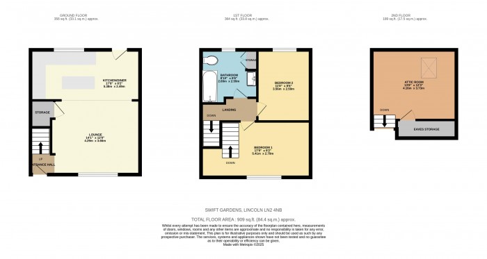 Floorplan for Swift Gardens, Lincoln