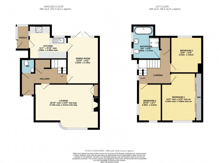 Floorplan for Nettleham Close, Lincoln