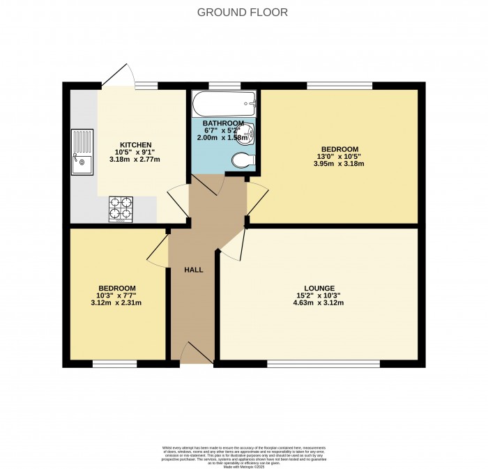 Floorplan for Hadrian Walk, Winterton