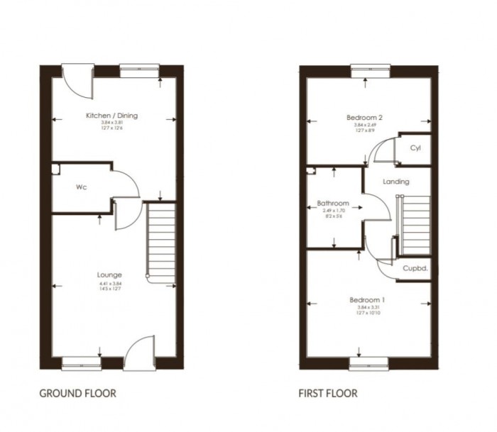 Floorplan for Plot 26, The Jade, Saxon Park, Branston LN4 1GU