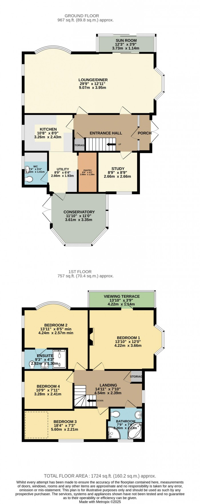 Floorplan for Buena Vista, Church Lane, Lincoln, Waddington