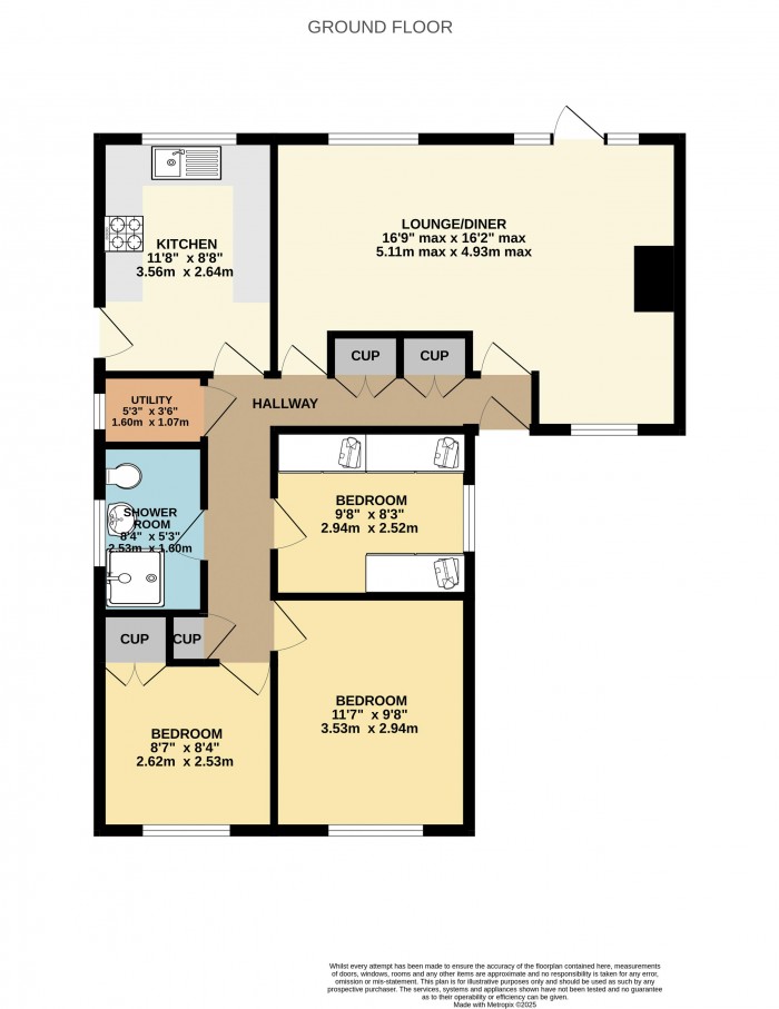 Floorplan for Waveney Close, Burton Upon Stather