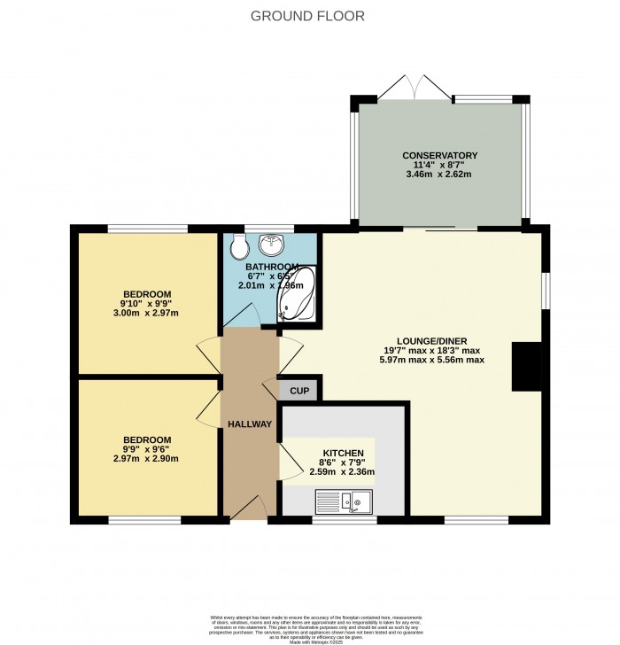 Floorplan for Sedgewood Way, Scunthorpe