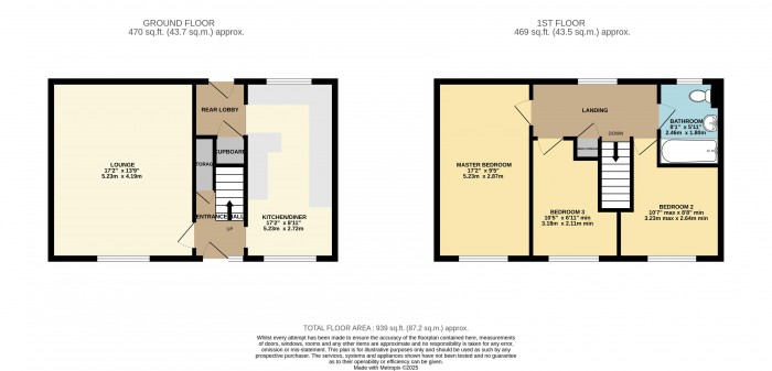 Floorplan for Sandra Crescent, Washingborough, Lincoln