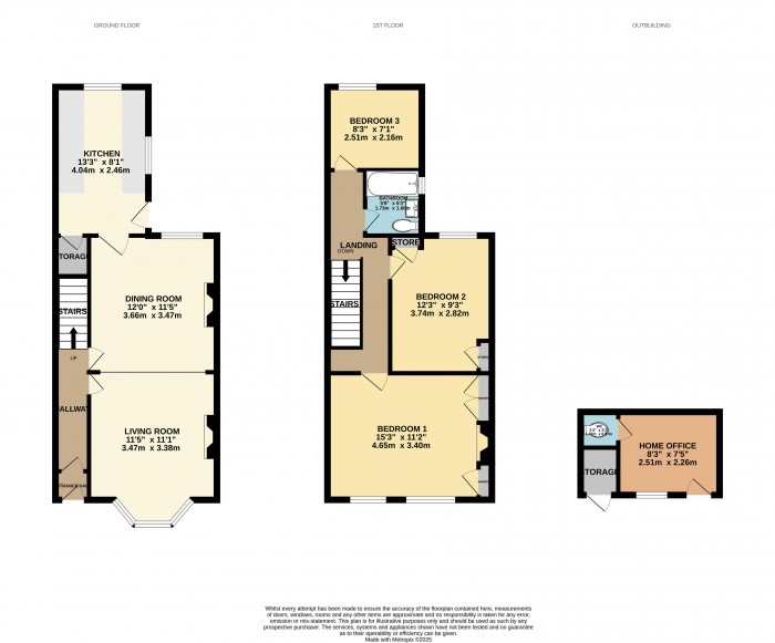 Floorplan for Albert Crescent, West End, Lincoln