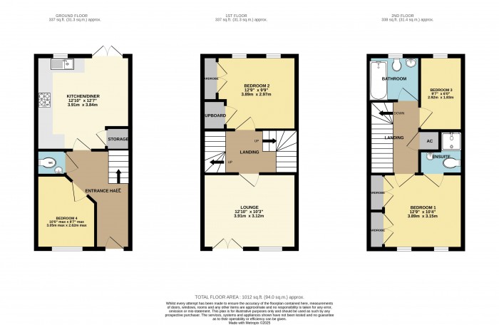 Floorplan for Squirrel Chase, Witham St. Hughs, Lincoln