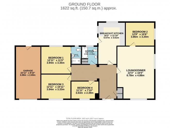Floorplan for Chestnut Drive, Sudbrooke, Lincoln