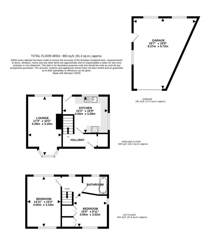 Floorplan for Trelawney Crescent, Lincoln