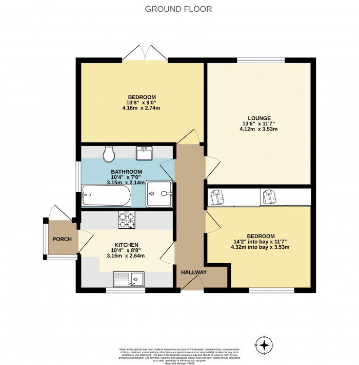 Floorplan for Stuart Close, Yaddlethorpe